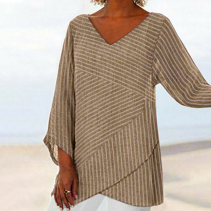 Penelope - Draped Stripe Top