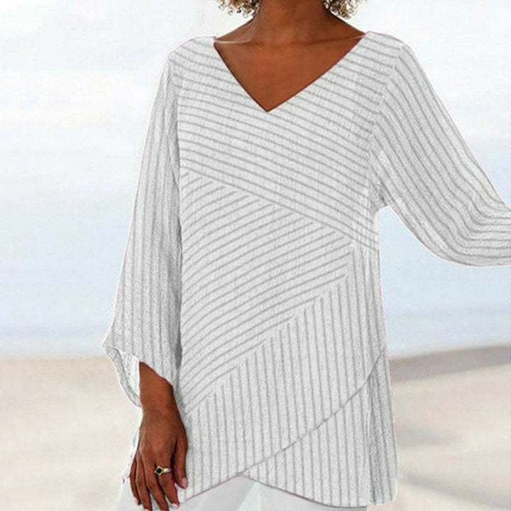 Penelope - Draped Stripe Top