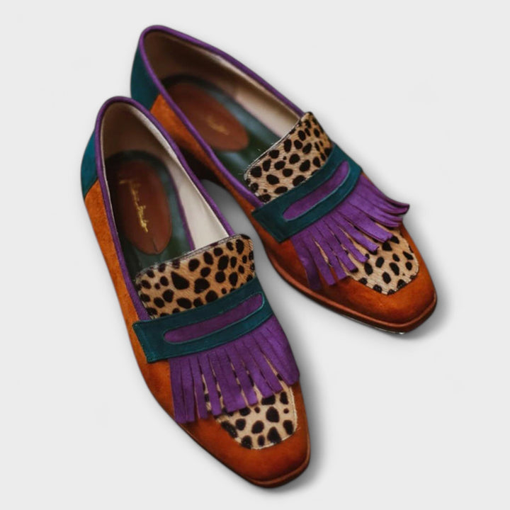 Fallon – Brown Leopard  Loafers