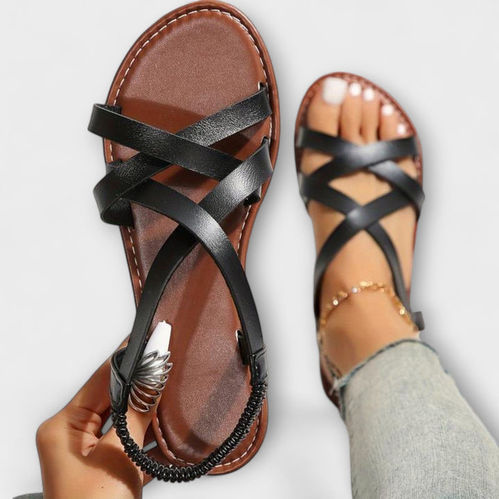 Deborah - Women's Sandals with Light Cross Strap