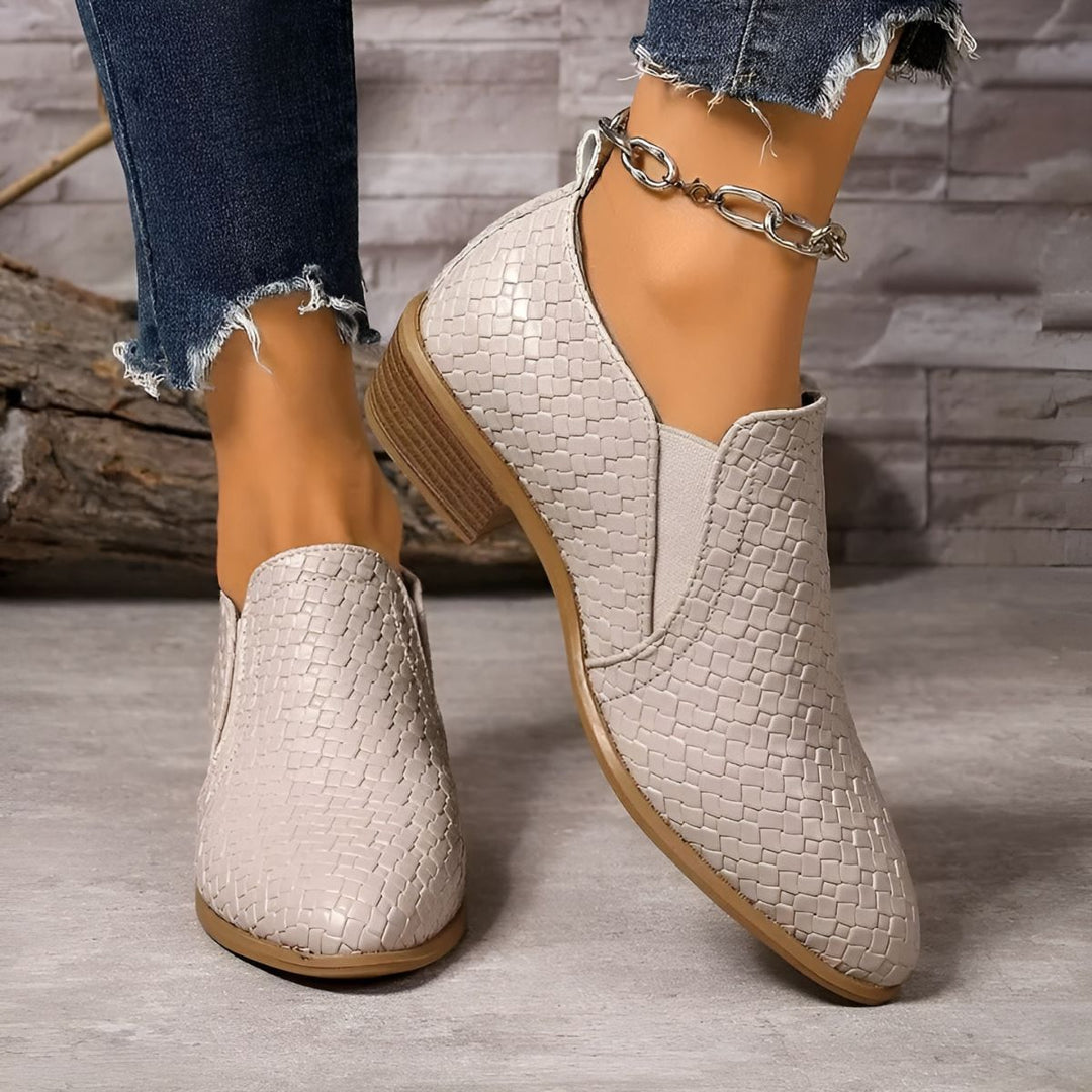Alexia | Ivory Woven Loafers