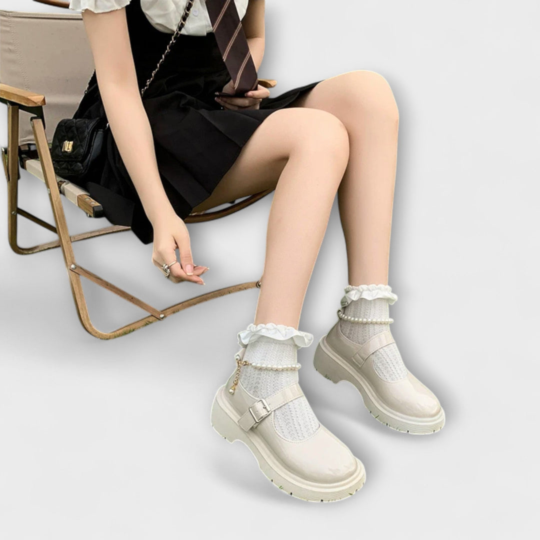 Pearl - Luxury Pearl Mary Jane Leather Shoes