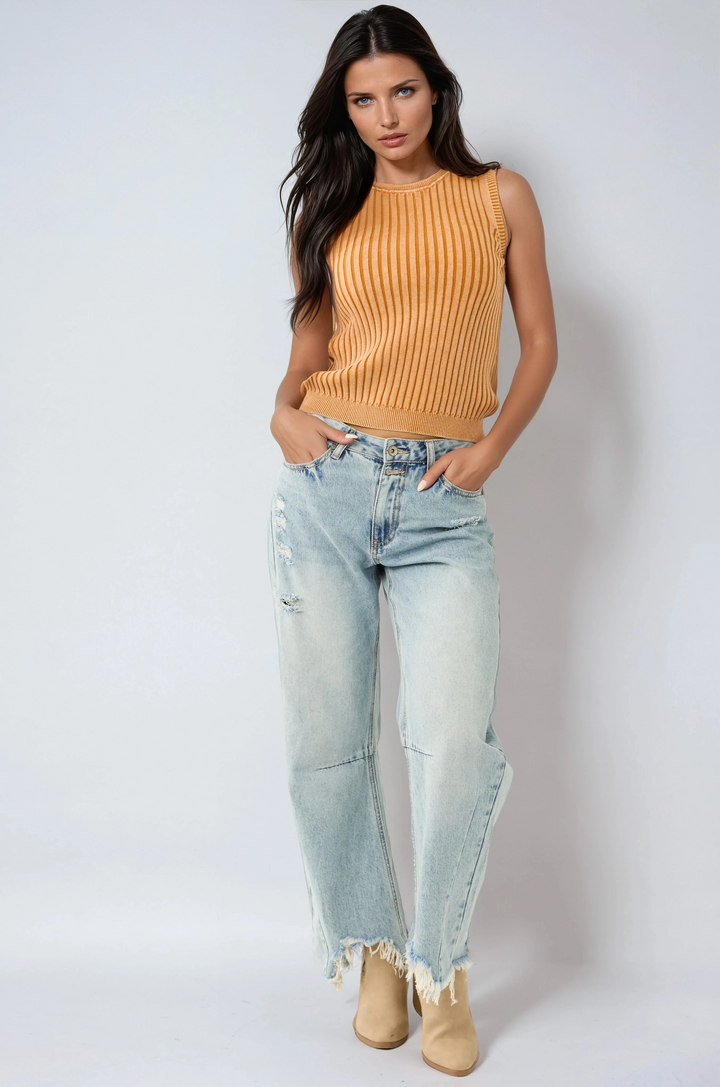 Liora | Light Denim with Wide Legs
