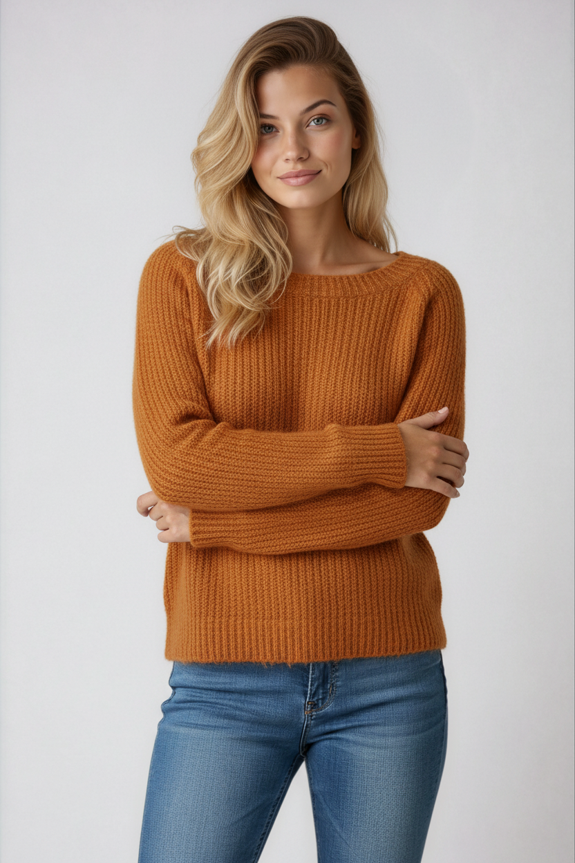 Lorayne | Sweater with Boat Neckline