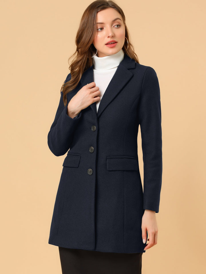 Wool Coat | Classic Cut with Collar